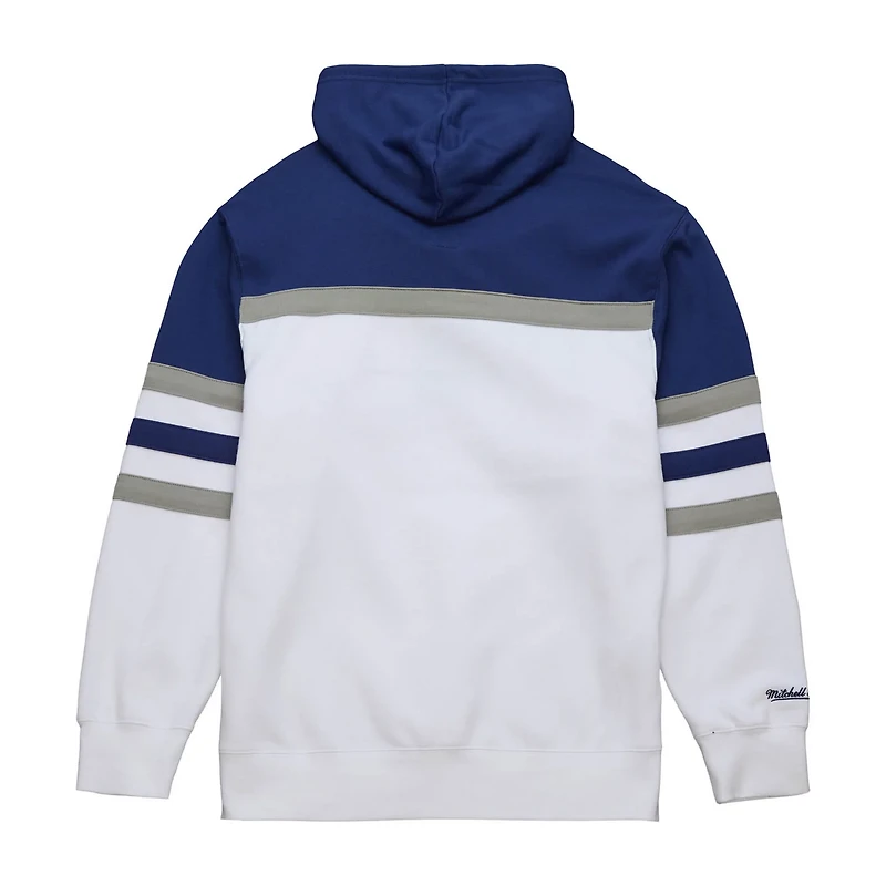 Mitchell Ness Blue Toronto Maple Leafs Head Coach Pullover Hoodie