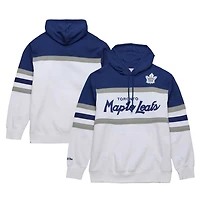 Mitchell Ness Blue Toronto Maple Leafs Head Coach Pullover Hoodie