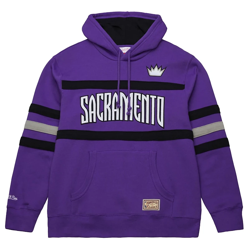 Mitchell Ness Sacramento Kings Hardwood Classics Nights Head Coach Pullover Hoodie