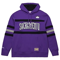 Mitchell Ness Sacramento Kings Hardwood Classics Nights Head Coach Pullover Hoodie