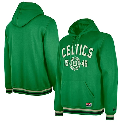 New Era Kelly Boston Celtics Throwback Vintage Pullover Hoodie