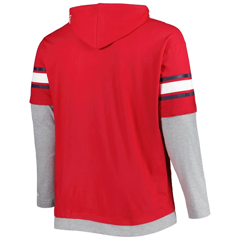 New Era St Louis Cardinals Big Tall Twofer Pullover Hoodie