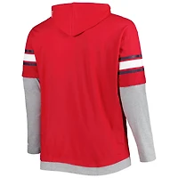 New Era St Louis Cardinals Big  Tall Twofer Pullover Hoodie