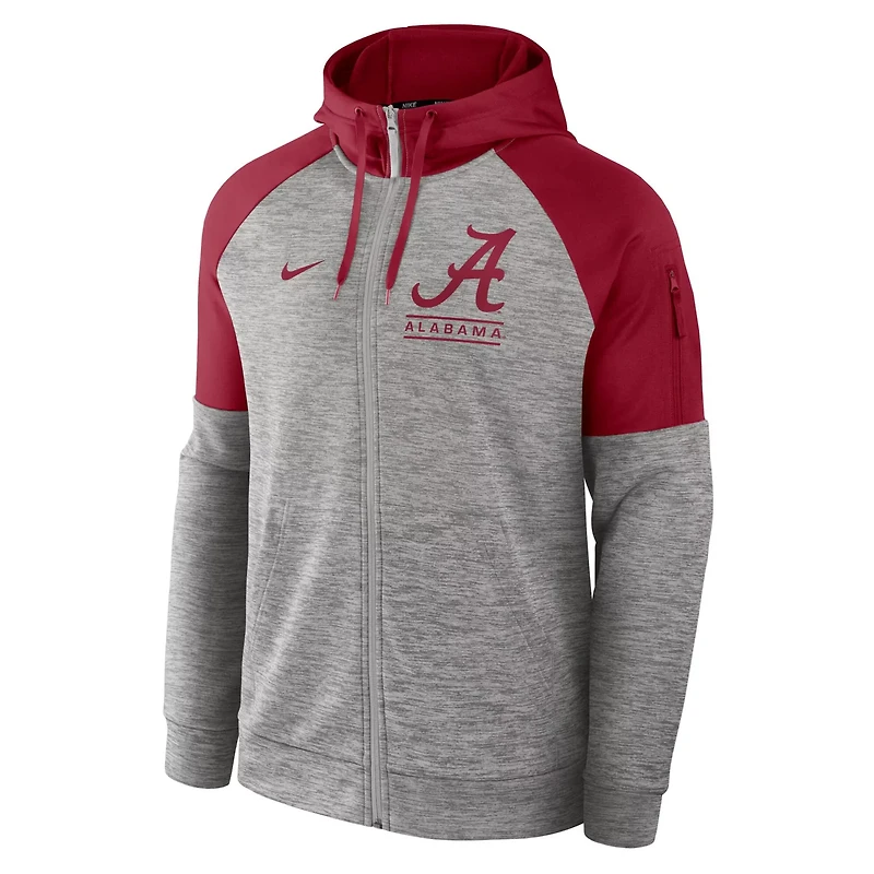 Nike Alabama Crimson Tide Fitness Raglan Performance Full-Zip Hoodie