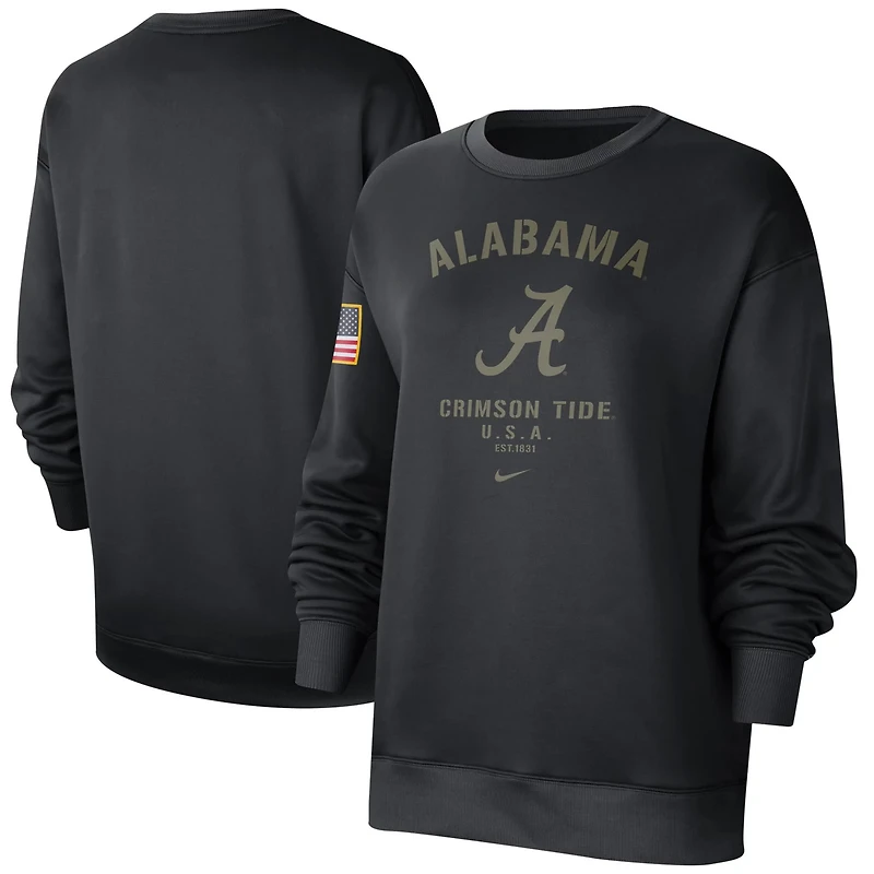 Nike Alabama Crimson Tide Military Appreciation Therma Performance All-Time Pullover Sweatshirt