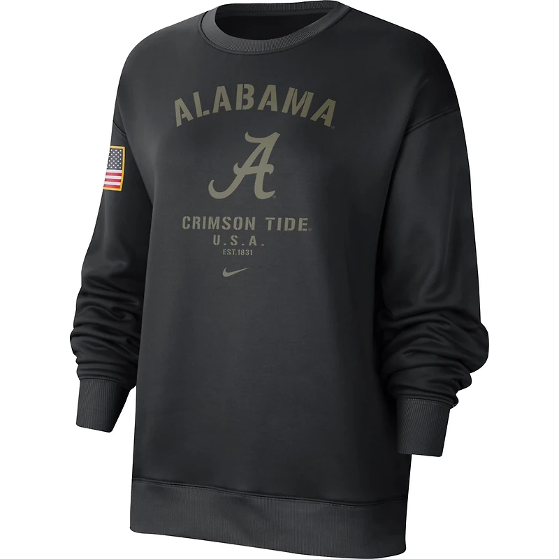 Nike Alabama Crimson Tide Military Appreciation Therma Performance All-Time Pullover Sweatshirt
