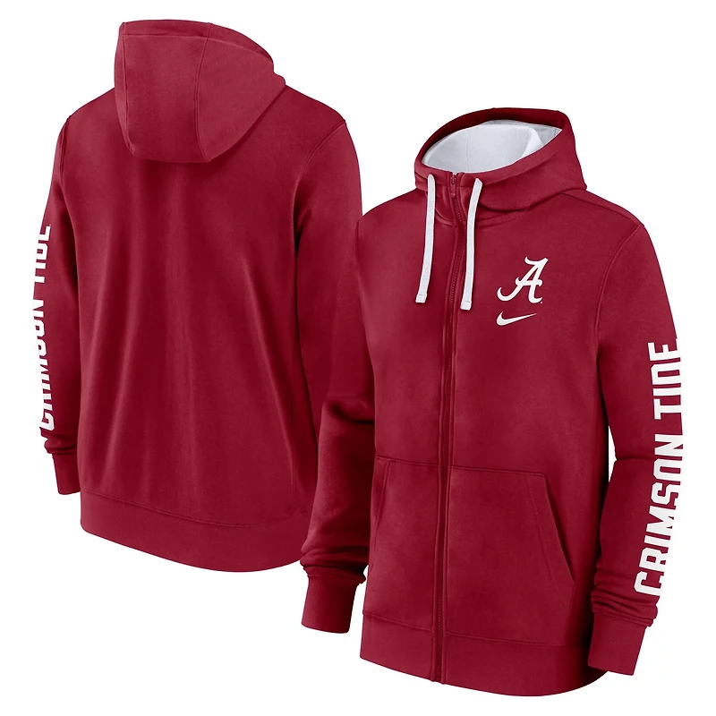 Nike Alabama Tide Primetime Primary Mascot Full Zip Hoodie