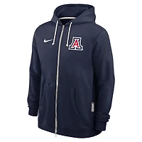 Nike Arizona Wildcats 2025 Sideline Standard Issue Dri-FIT Full-Zip Hoodie