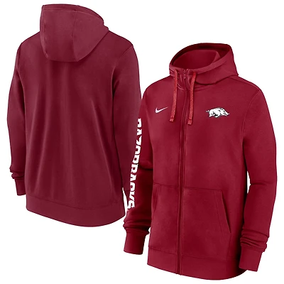Nike Arkansas Razorbacks 2024/25 Sideline Club Fleece Pullover Hoodie