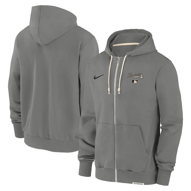 Nike Atlanta Braves Authentic Collection Travel Performance Full-Zip Hoodie