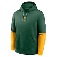 Nike Baylor Bears 2024 Sideline Club Fleece Pullover Hoodie
