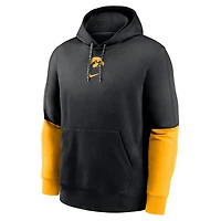 Nike Black Iowa Hawkeyes 2024 Sideline Club Pullover Hoodie
