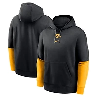 Nike Black Iowa Hawkeyes 2024 Sideline Club Pullover Hoodie