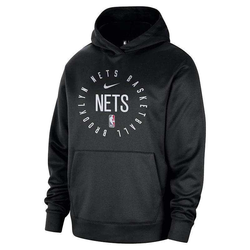 Nike Brooklyn Nets 2024 25 Spotlight On-Court Practice Performance Pullover Hoodie