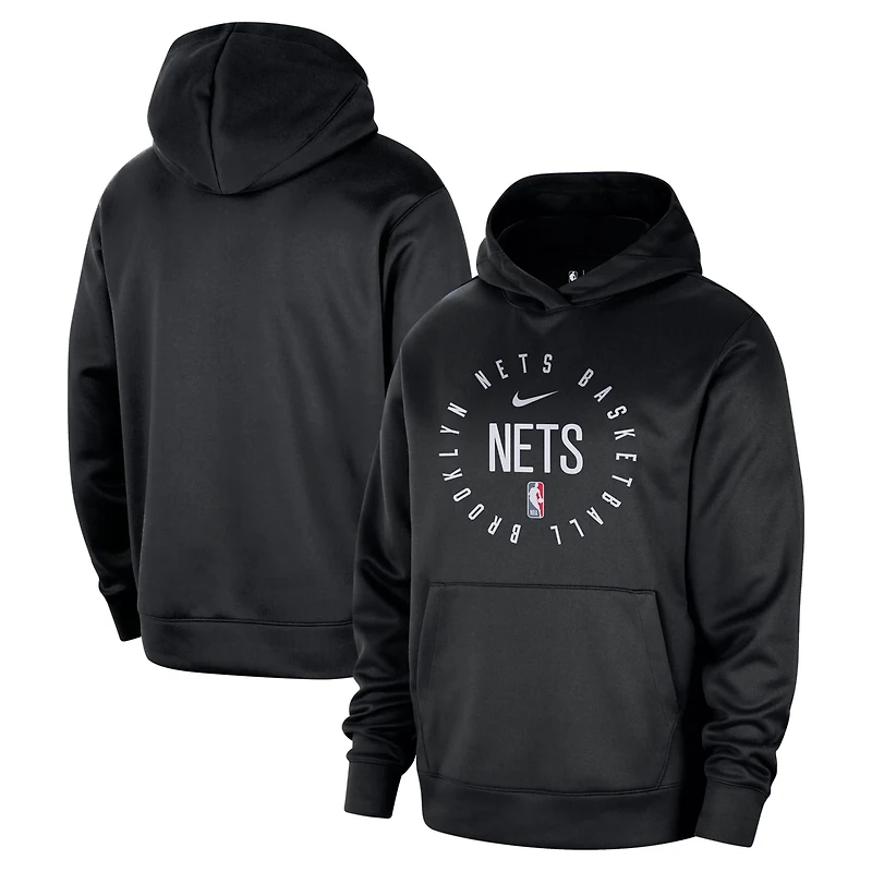 Nike Brooklyn Nets 2024 25 Spotlight On-Court Practice Performance Pullover Hoodie