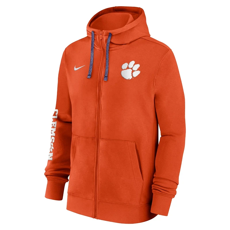 Nike Clemson Tigers 2024 Sideline Full-Zip Hoodie