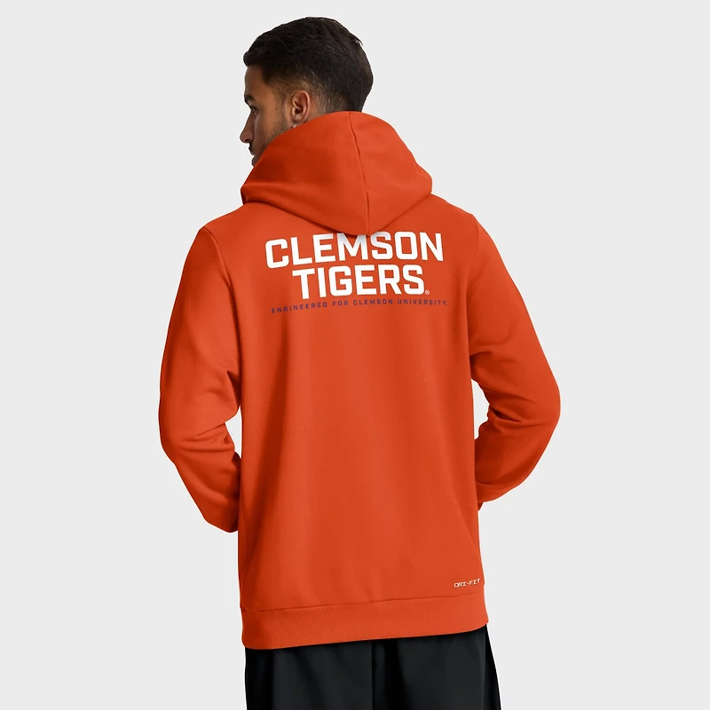 Nike Clemson Tigers 2025 Sideline Standard Issue Dri-FIT Full-Zip Hoodie