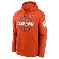 Nike Clemson Tigers Basketball Icon Club Fleece Pullover Hoodie