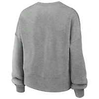 Nike Clemson Tigers Legacy Fleece Classic Arch Oversized Cropped Tackle Twill Sweatshirt