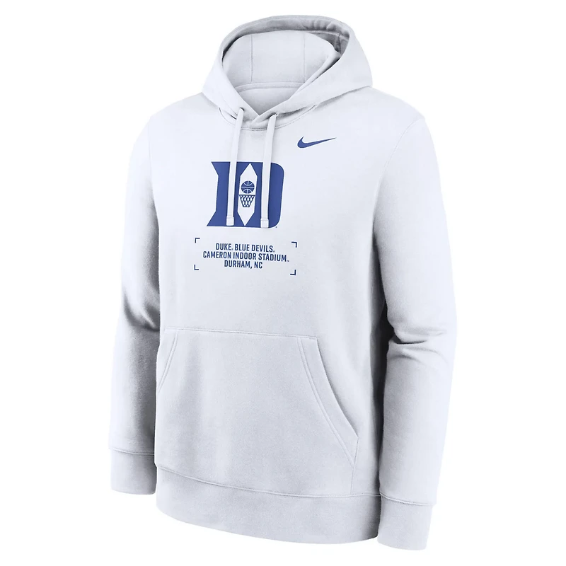 Nike Duke Blue Devils Basketball Two-Hit Club Fleece Pullover Hoodie