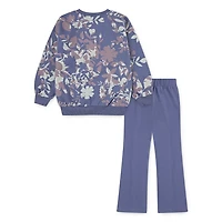 Nike Floral Camo Crewneck and Flared Leggings 2-Piece Set