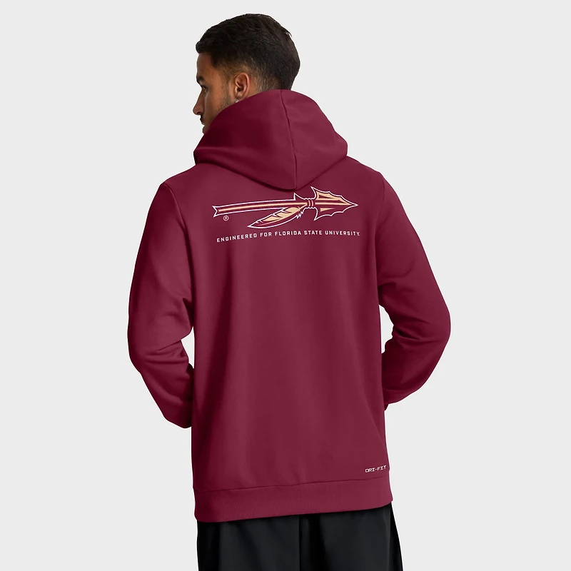 Nike Florida State Seminoles 2025 Sideline Standard Issue Dri-FIT Full-Zip Hoodie