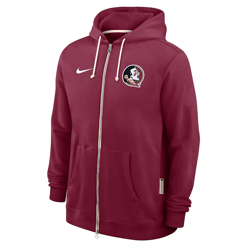Nike Florida State Seminoles 2025 Sideline Standard Issue Dri-FIT Full-Zip Hoodie