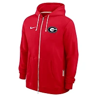 Nike Georgia Bulldogs 2025 Sideline Standard Issue Dri-FIT Full-Zip Hoodie