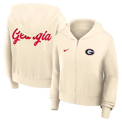 Nike Georgia Bulldogs Chill Midi Full-Zip Hoodie