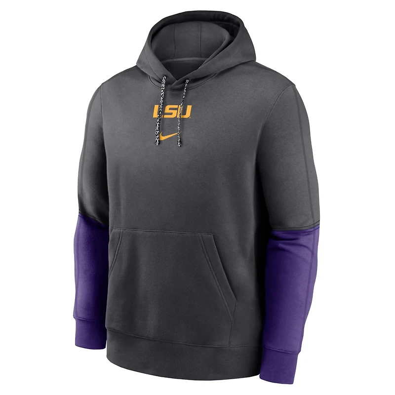 Nike Gold LSU Tigers 2024 Sideline Club Pullover Hoodie