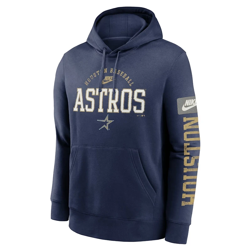Nike Houston Astros Cooperstown Collection Splitter Club Fleece Pullover Hoodie