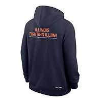 Nike Illinois Fighting Illini 2025 Sideline Performance Full-Zip Hoodie