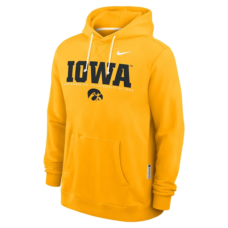 Nike Iowa Hawkeyes 2025 Sideline Standard Issue Dri-FIT Hoodie