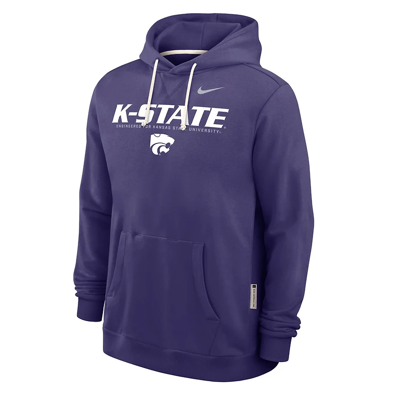 Nike Kansas State Wildcats 2025 Sideline Standard Issue Dri-FIT Hoodie