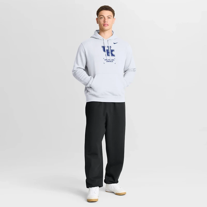 Nike Kentucky Wildcats Basketball Two-Hit Club Fleece Pullover Hoodie