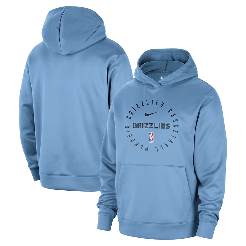 Nike Light Memphis Grizzlies 2024 25 Spotlight On-Court Practice Performance Pullover Hoodie