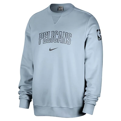 Nike Light New Orleans Pelicans Courtside Standard Issue Performance Pullover Sweatshirt