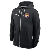 Nike LSU Tigers 2025 Sideline Standard Issue Dri-FIT Full-Zip Hoodie