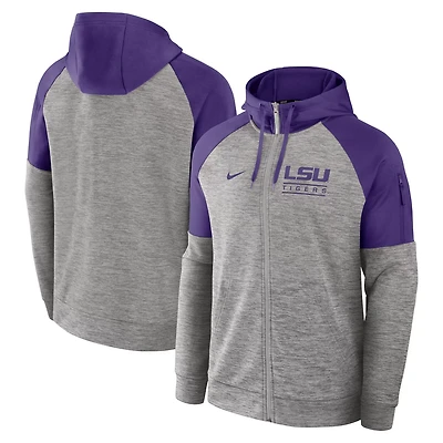 Nike LSU Tigers Fitness Raglan Performance Full-Zip Hoodie