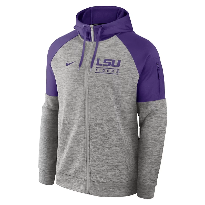 Nike LSU Tigers Fitness Raglan Performance Full-Zip Hoodie