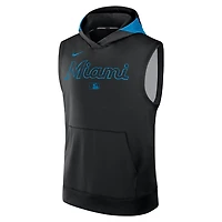 Nike Miami Marlins Authentic Collection Performance Sleeveless Pullover Hoodie