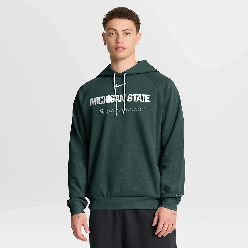 Nike Michigan State Spartans 2025 Courtside Basketball Practice Raglan Dri-FIT Hoodie