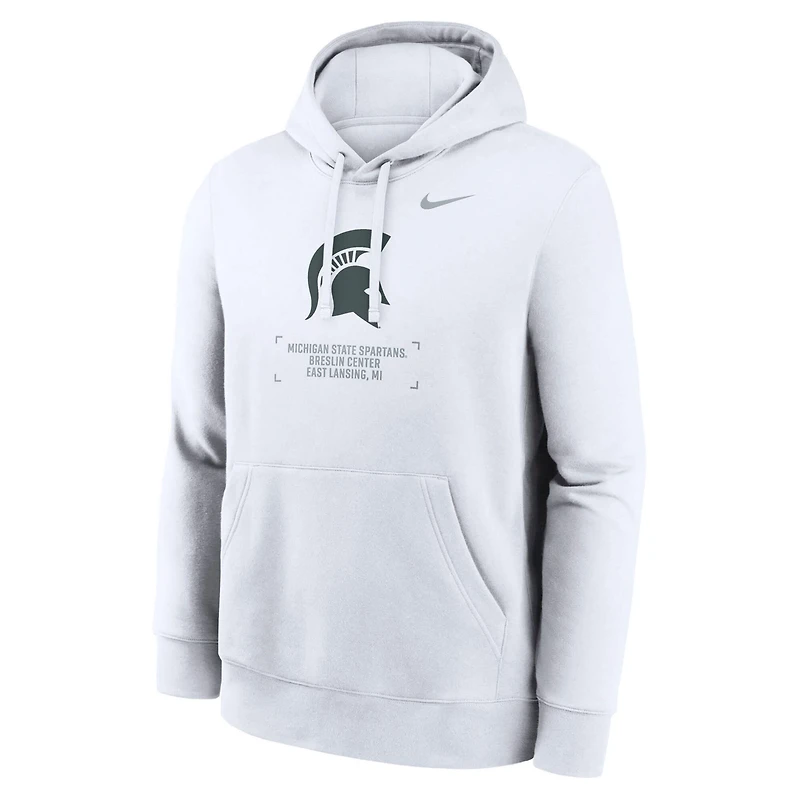 Nike Michigan State Spartans Basketball Two-Hit Club Fleece Pullover Hoodie
