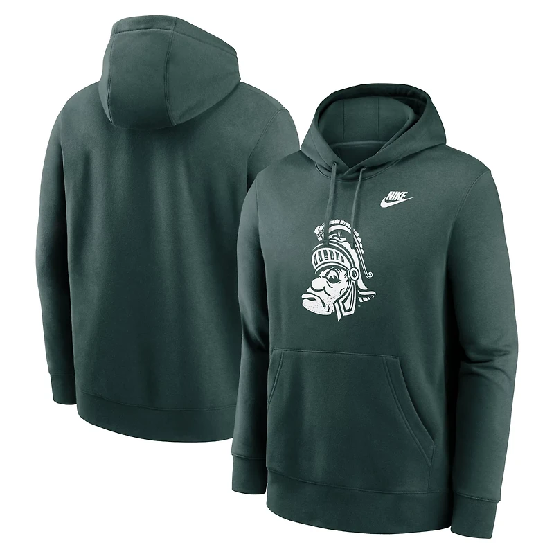 Nike Michigan State Spartans Legacy Logo Club Fleece Pullover Hoodie