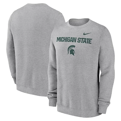 Nike Michigan State Spartans Primetime Primary Stack Pullover Sweatshirt