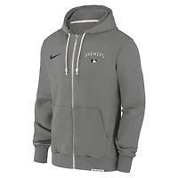 Nike Milwaukee Brewers Authentic Collection Travel Performance Full-Zip Hoodie