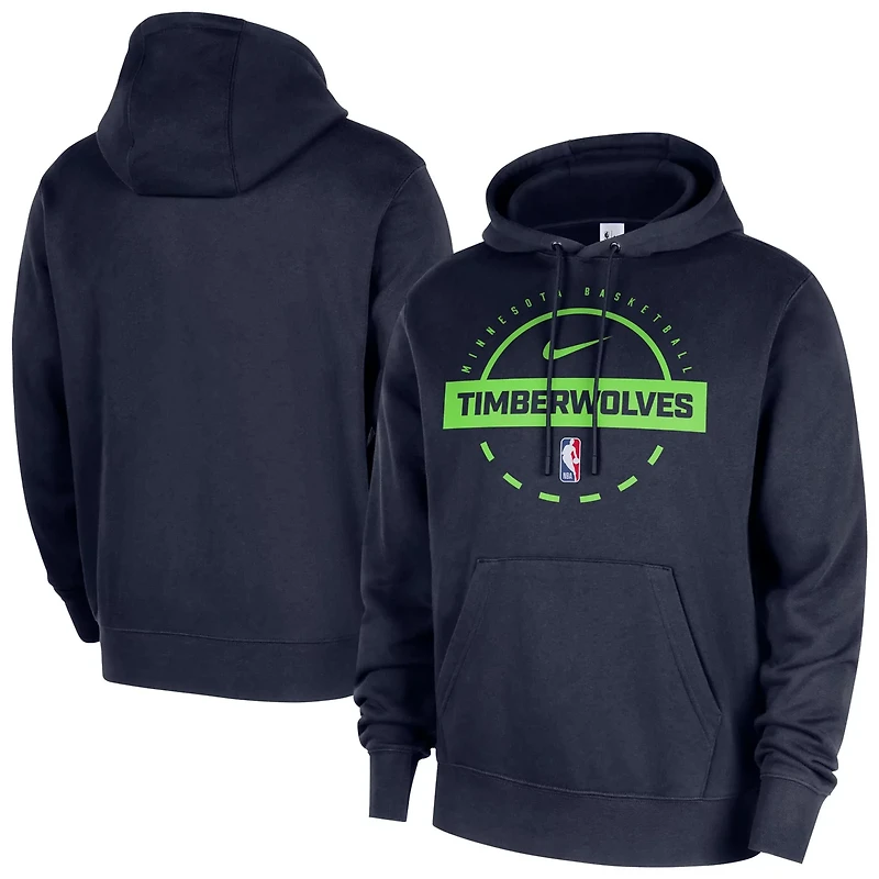 Nike Minnesota Timberwolves 2025 26 Authentic Practice Club Pullover Hoodie