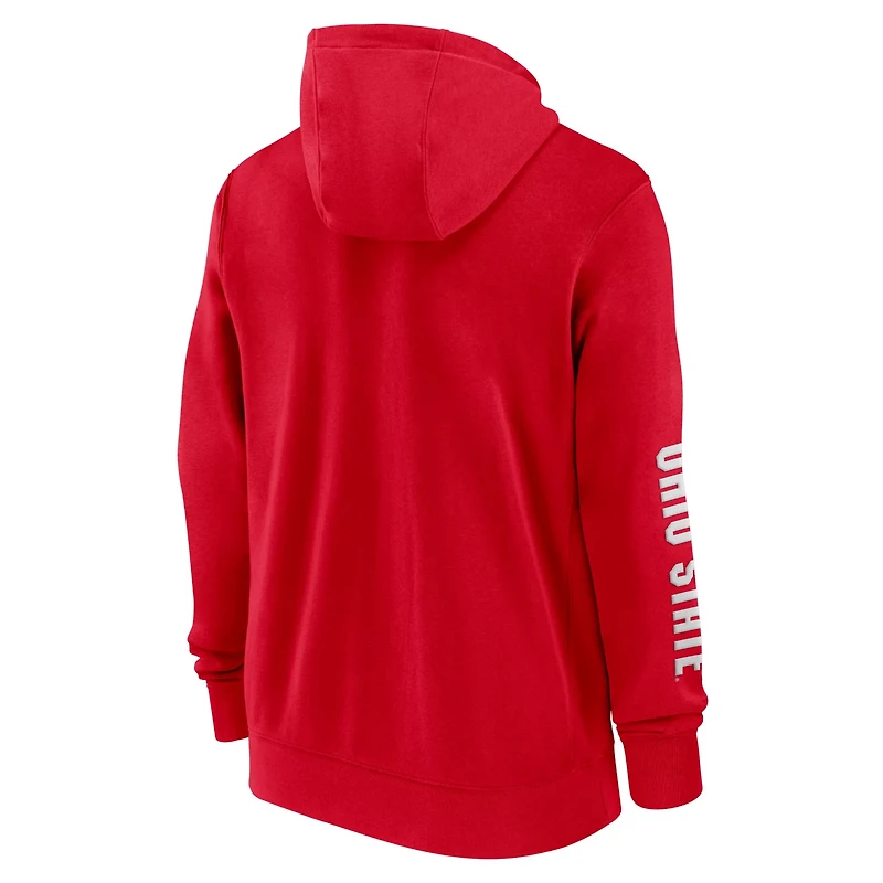 Nike Ohio State Buckeyes 2024 Sideline Full-Zip Hoodie
