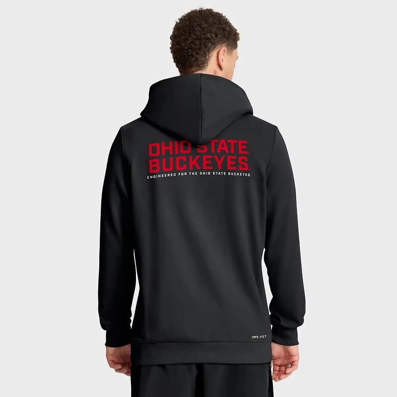 Nike Ohio State Buckeyes 2025 Sideline Standard Issue Dri-FIT Full-Zip Hoodie