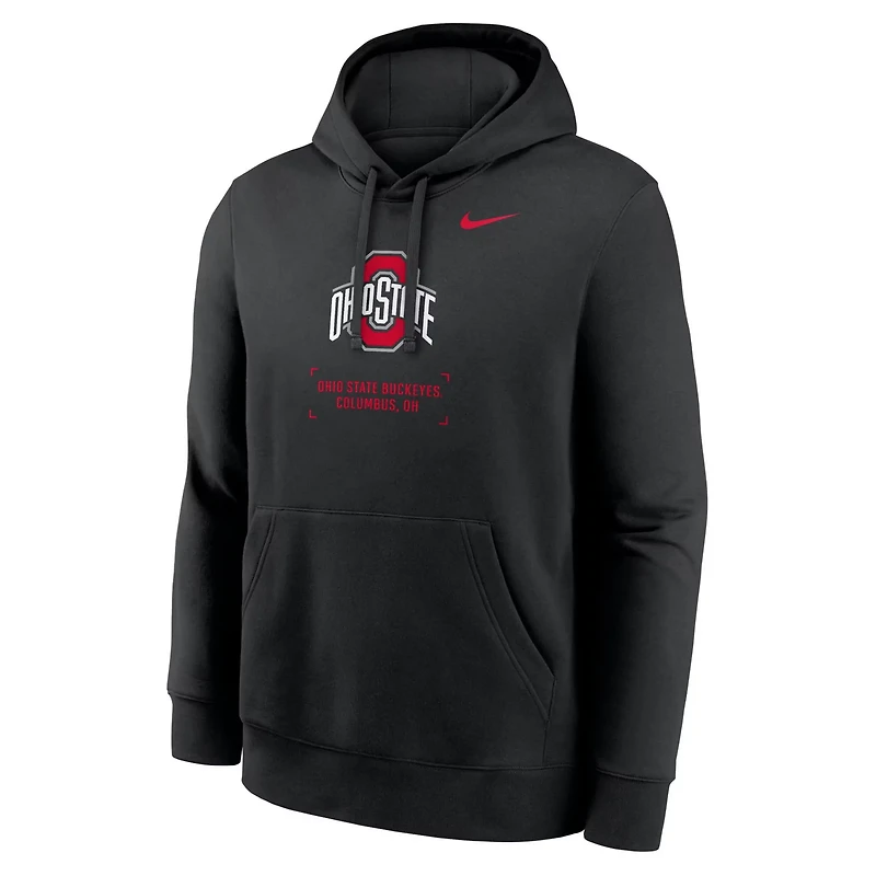 Nike Ohio State Buckeyes Basketball Two-Hit Club Fleece Pullover Hoodie